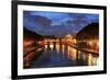 View across Tiber River towards St. Peter's Basilica, Rome, Lazio, Italy, Europe-Hans-Peter Merten-Framed Photographic Print