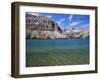 View Across Turquoise Waters of Bow Lake in Summer, Alberta, Canada-Ruth Tomlinson-Framed Photographic Print