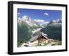 View Across Valley to the Mer De Glace and Mountains, La Flegere, Chamonix, French Alps, France-Ruth Tomlinson-Framed Photographic Print