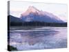 View Across Vermilion Lakes to Mount Rundle, at Sunset, Banff National Park, Alberta, Canada-Ruth Tomlinson-Stretched Canvas