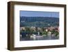 View across Vltava River towards Prague Lesser Town with Petrin Observation Tower, Czech Republic-null-Framed Art Print