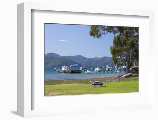 View across Waikawa Bay, an arm of Queen Charlotte Sound (Marlborough Sounds), Waikawa, near Picton-Ruth Tomlinson-Framed Photographic Print