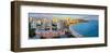 View across Waikiki Beach towards Diamond Head, Honolulu, Island of Oahu, Hawaii, USA-null-Framed Art Print