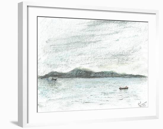 view across water from Jura, 2005-Vincent Alexander Booth-Framed Giclee Print