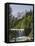 View Across Waterfall Over Weir on River Velika Pisnca to Prisank Mountain, Dolina, Slovenia-Pearl Bucknell-Framed Stretched Canvas