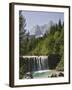 View Across Waterfall Over Weir on River Velika Pisnca to Prisank Mountain, Dolina, Slovenia-Pearl Bucknell-Framed Photographic Print