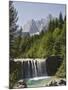 View Across Waterfall Over Weir on River Velika Pisnca to Prisank Mountain, Dolina, Slovenia-Pearl Bucknell-Mounted Photographic Print