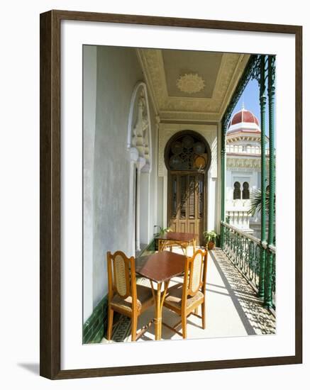 View Along Balcony at the Palacio De Valle, Cienfuegos, Cuba, West Indies, Central America-Lee Frost-Framed Photographic Print