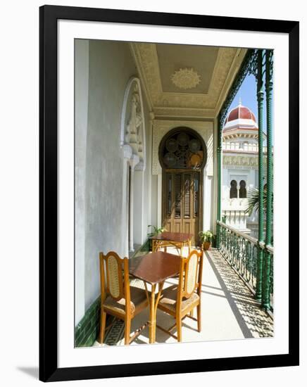 View Along Balcony at the Palacio De Valle, Cienfuegos, Cuba, West Indies, Central America-Lee Frost-Framed Photographic Print