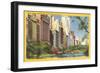 View along Central Park South, New York City-null-Framed Art Print