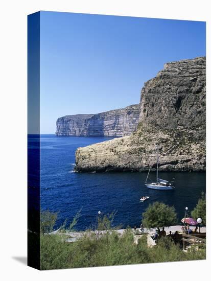 View Along Cliffs, Xlendi, Gozo, Malta, Mediterranean, Europe-Stuart Black-Stretched Canvas