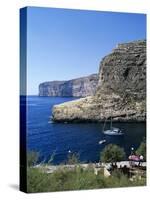 View Along Cliffs, Xlendi, Gozo, Malta, Mediterranean, Europe-Stuart Black-Stretched Canvas