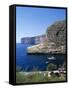 View Along Cliffs, Xlendi, Gozo, Malta, Mediterranean, Europe-Stuart Black-Framed Stretched Canvas