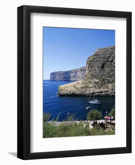 View Along Cliffs, Xlendi, Gozo, Malta, Mediterranean, Europe-Stuart Black-Framed Premium Photographic Print