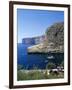 View Along Cliffs, Xlendi, Gozo, Malta, Mediterranean, Europe-Stuart Black-Framed Photographic Print