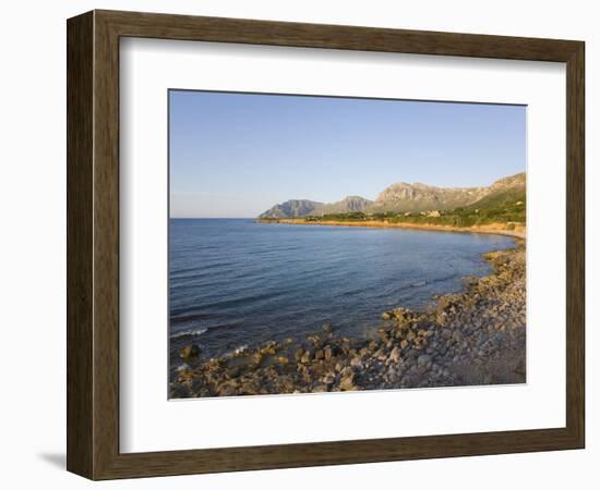 View Along Coast Towards Cap Ferrutx at Sunset, Colonia De Sant Pere, Near Arta, Mallorca, Balearic-Ruth Tomlinson-Framed Photographic Print