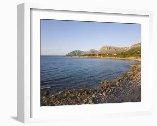 View Along Coast Towards Cap Ferrutx at Sunset, Colonia De Sant Pere, Near Arta, Mallorca, Balearic-Ruth Tomlinson-Framed Photographic Print