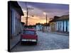 View Along Cobbled Street at Sunset, Trinidad, UNESCO World Hertitage Site, Cuba-Lee Frost-Stretched Canvas