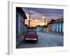 View Along Cobbled Street at Sunset, Trinidad, UNESCO World Hertitage Site, Cuba-Lee Frost-Framed Photographic Print