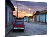 View Along Cobbled Street at Sunset, Trinidad, UNESCO World Hertitage Site, Cuba-Lee Frost-Mounted Photographic Print