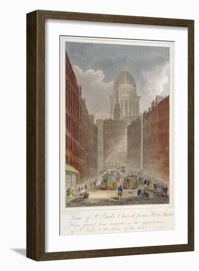 View Along Fleet Street Towards St Paul's Cathedral, City of London, 1805-AD McQuin-Framed Giclee Print