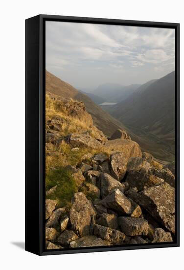 View Along Kirkstone Pass. Lake District National Park, Cumbria, September 2011-Peter Cairns-Framed Stretched Canvas