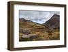 View along Nant Francon Valley Snowdonia National Park Landscape-Veneratio-Framed Photographic Print