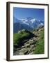 View Along Path to Snow Covered Summit of the Jungfrau, Schynige Platte, Bern, Switzerland-Tomlinson Ruth-Framed Photographic Print