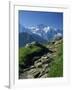 View Along Path to Snow Covered Summit of the Jungfrau, Schynige Platte, Bern, Switzerland-Tomlinson Ruth-Framed Photographic Print