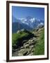 View Along Path to Snow Covered Summit of the Jungfrau, Schynige Platte, Bern, Switzerland-Tomlinson Ruth-Framed Photographic Print