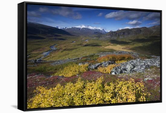 View Along Rapadalen Valley from Nammatj Towards Lulep Spadnek, Sarek Np, Lapland, Sweden-Cairns-Framed Stretched Canvas