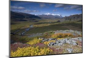 View Along Rapadalen Valley, Sarek National Park, Laponia World Heritage Site, Lapland, Sweden-Cairns-Mounted Photographic Print