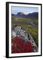 View Along Rapadalen Valley Towards Tjahkkelij, with Nammatj Mountain, Sarek Np, Sweden-Cairns-Framed Premium Photographic Print