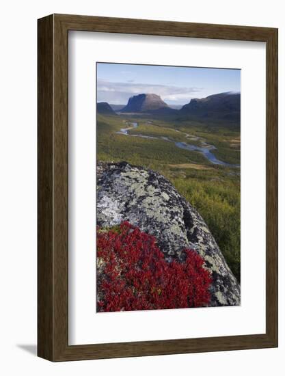 View Along Rapadalen Valley Towards Tjahkkelij, with Nammatj Mountain, Sarek Np, Sweden-Cairns-Framed Photographic Print