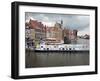 View Along River Motlawa Showing Harbour and Old Hanseatic Architecture, Gdansk, Pomerania, Poland-Adina Tovy-Framed Photographic Print