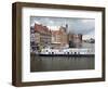 View Along River Motlawa Showing Harbour and Old Hanseatic Architecture, Gdansk, Pomerania, Poland-Adina Tovy-Framed Photographic Print