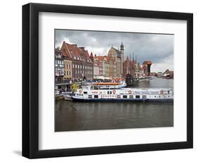 View Along River Motlawa Showing Harbour and Old Hanseatic Architecture, Gdansk, Pomerania, Poland-Adina Tovy-Framed Photographic Print