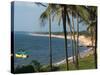 View Along Sinquerim Beach, Fort Aguada, Goa, India, Asia-Stuart Black-Stretched Canvas