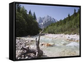 View Along Stony Shallow River Velika Pisnca to Prisank Mountain, Dolina, Slovenia-Pearl Bucknell-Framed Stretched Canvas