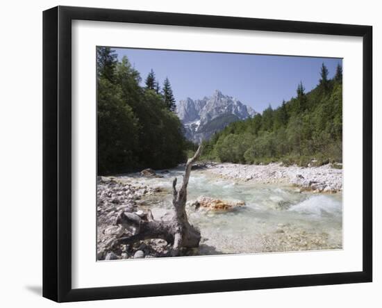 View Along Stony Shallow River Velika Pisnca to Prisank Mountain, Dolina, Slovenia-Pearl Bucknell-Framed Photographic Print