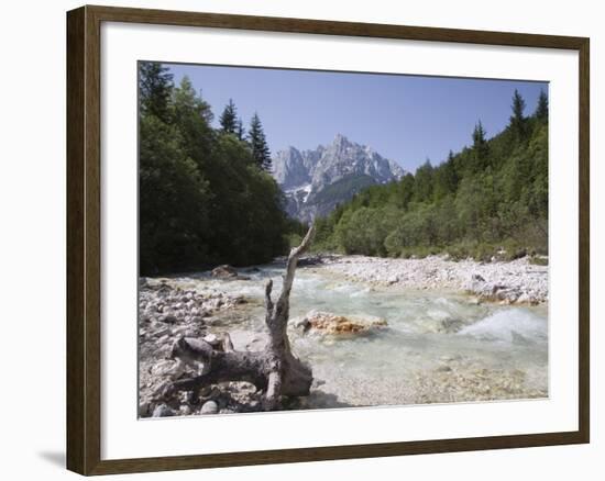 View Along Stony Shallow River Velika Pisnca to Prisank Mountain, Dolina, Slovenia-Pearl Bucknell-Framed Photographic Print