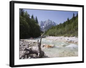 View Along Stony Shallow River Velika Pisnca to Prisank Mountain, Dolina, Slovenia-Pearl Bucknell-Framed Photographic Print