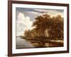 View Along the Amstel, C.1660-Meindert Hobbema-Framed Giclee Print