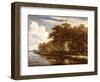 View Along the Amstel, C.1660-Meindert Hobbema-Framed Giclee Print