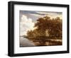 View Along the Amstel, C.1660-Meindert Hobbema-Framed Giclee Print