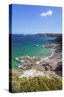 View Along the Cliffs of Cap Frehel to the Lighthouse, Cotes D'Armor, Brittany, France, Europe-Markus Lange-Stretched Canvas