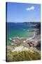 View Along the Cliffs of Cap Frehel to the Lighthouse, Cotes D'Armor, Brittany, France, Europe-Markus Lange-Stretched Canvas