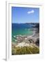 View Along the Cliffs of Cap Frehel to the Lighthouse, Cotes D'Armor, Brittany, France, Europe-Markus Lange-Framed Photographic Print