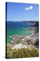 View Along the Cliffs of Cap Frehel to the Lighthouse, Cotes D'Armor, Brittany, France, Europe-Markus Lange-Stretched Canvas