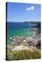 View Along the Cliffs of Cap Frehel to the Lighthouse, Cotes D'Armor, Brittany, France, Europe-Markus Lange-Stretched Canvas